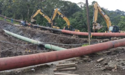 Los trabajos de reparación del SOTE terminaron el 2 de mayo. - Foto: Petroecuador/Twitter