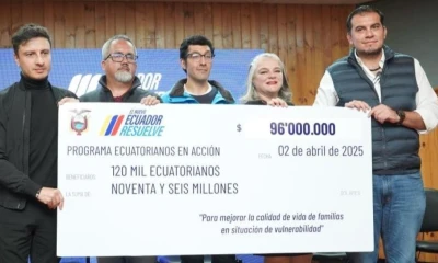 Harold Burbano, quien encabeza el MIES, presentó el programa en Cuenca / Foto: cortesía MIES