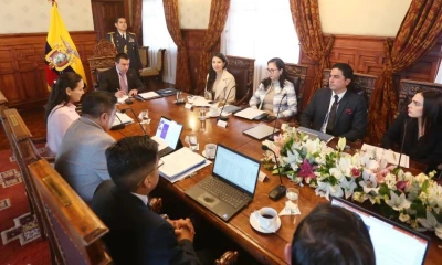 El presidente Daniel Noboa lideró la reunión del directorio de Celec / Foto: cortesía Ministerio de Energía y Minas
