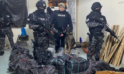 En la madrugada de hoy, la policía realizó allanamientos en el sector El Fortín de Guayaquil / Foto: cortesía Policía 