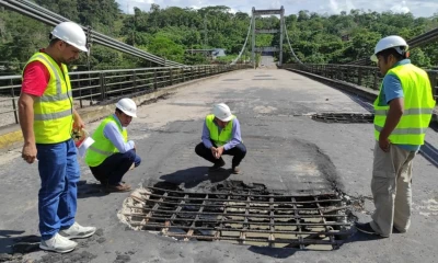 El paso por el puente Puerto Napo continúa cerrado / Foto: cortesía MTOP