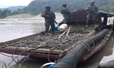 Dos personas fueron aprehendidas y puestas a disposición de las autoridades competentes / Foto: cortesía Ejército ecuatoriano