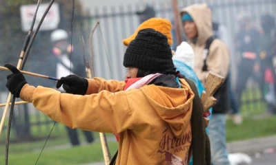 Entre los manifestantes hay varios integrantes del llamado Congreso de los Pueblos / Foto: cortesía El Dato Colombia