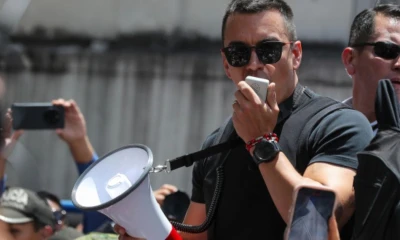 Daniel Noboa habló en los exteriores de la Corte Constitucional / Foto: EFE