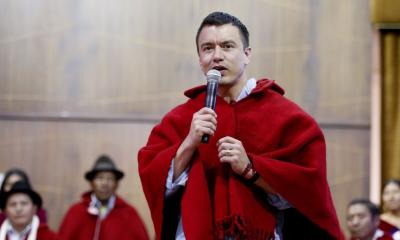 El presidente Daniel Noboa estuvo ayer en Ambato / Foto: cortesía Presidencia