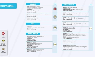 El Ministerio de Obras públicas en su cuenta de Twitter publica el estado de las vías de la Amazonía./ Foto: cortesía MTOP