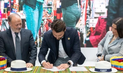 La suscripción se realizó en el marco de la feria internacional FITUR 2023, que se lleva a cabo en Madrid / Foto: cortesía ministerio de Turismo 