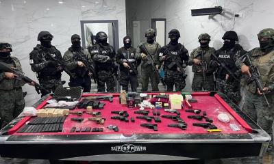 La vivienda figuraba a nombre de Cristian Mendoza, un agente de tránsito de Manta / Foto: cortesía Ministerio de Defensa