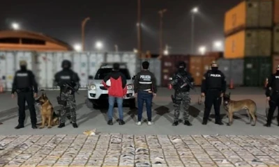 Los ciudadanos Andrew C. y Andrés A. fueron detenidos con fines de investigación / Foto: cortesía Policía Nacional