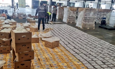 La operación policial 'Tormes' en Guayaquil fue ejecutada por las unidades antidrogas en coordinación Europa / Foto: cortesía Policía Nacional