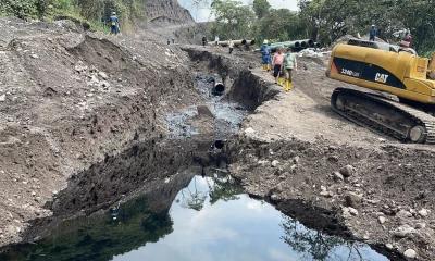 Rotura del OCP provocó derrame en Napo / Foto: cortesía ministerio de Ambiente