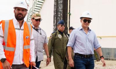 El 9 de enero, el presidente Daniel Noboa recorrió las instalaciones de la Refinería La Libertad / Foto: cortesía Presidencia