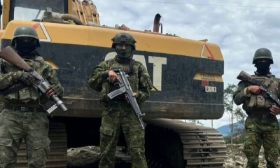 El Ejército destruyó un campamento de minería ilegal en Zamora Chinchipe / Foto: cortesía Ejército ecuatoriano