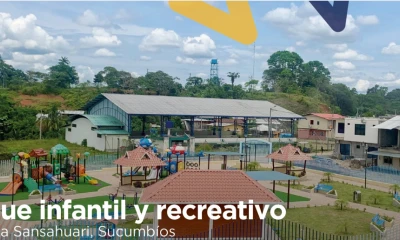 Petroecuador entregó un parque infantil y áreas de recreación en parroquia Sansahuari / Foto: Petroecuador