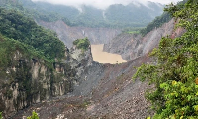 Represamiento del río Coca provoca temor / Foto: cortesía de la Secretaría Nacional de Gestión de Riesgos (SNGR)