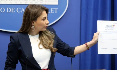 Carolina Jaramillo, vocera presidencial, dio declaraciones hoy en Carondelet / Foto: cortesía Presidencia