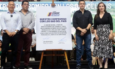 El acto se llevó a cabo en el coliseo Polideportivo de Machala / Foto: cortesía Presidencia