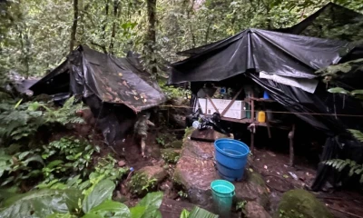 El "cristalizadero" pertenecería a grupos armados colombianos, supuestamente disidencias de las Fuerzas Armadas Revolucionarias de Colombia (FARC) / Foto: cortesía Fuerzas Armadas