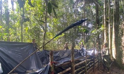 En el operativo se halló 100 galones de gasolina blanca/ Foto: cortesía FFAA