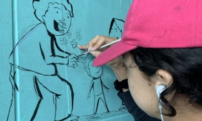 Pacientes en Macas pintan esperanza en murales / 