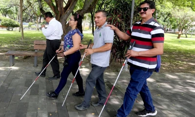 El presidente Daniel Noboa visitó el parque La Rotonda en Portoviejo / Foto: cortesía Presidencia 