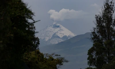 A las 05:55 hora local (10:55 GMT), se registró otra columna de gas y carga baja de ceniza, de 2.000 metros / Foto: EFE