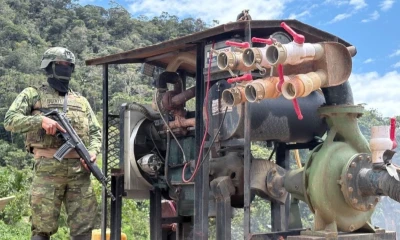 El operativo se realizó en parroquia Chuchumbletza, cantón Gualaquiza / Foto: cortesía Ejército ecuatoriano