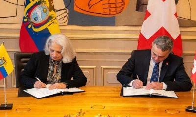 El acuerdo fue suscrito este jueves en Berna por el ministro de Asuntos Exteriores suizo y consejero de Estado Ignazio Cassis / Foto: cortesía Swiss MFA