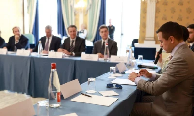 El encuentro de Daniel Noboa con empresarios italianos tuvo lugar en Roma / Foto: cortesía Presidencia