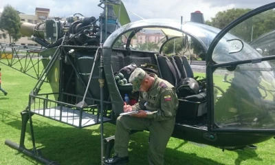 Helicóptero militar fue atacado en la frontera con Colombia / Foto: Cortesía Ejército Ecuatoriano