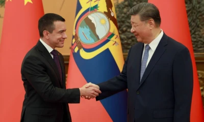 El presidente Daniel Noboa se reunió hoy con su homólogo chino, Xi Jinping / Foto: cortesía Presidencia