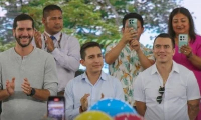 El anuncio sobre el asfaltado de la vía Dayuma–Pindo se realizó en Tena / Foto: cortesía MIT