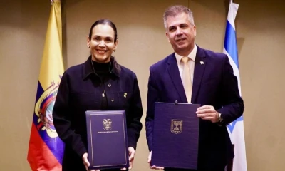 El documento fue suscrito por los ministros de Energía de Israel, Eli Cohen, y de Ecuador, Inés Manzano / Foto: cortesía Ministerio de Energía y Minas