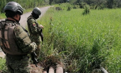 El Ejército informó a Petroecuador para las tareas de remediación ambiental / Foto: cortesía Ejército ecuatoriano
