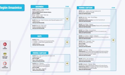 El Ministerio de Obras públicas en su cuenta de Twitter publica el estado de las vías de la Amazonía / Foto: cortesía MTOP