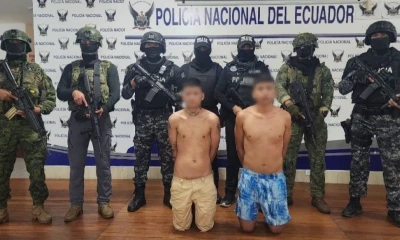 Los agentes y militares presentaron ante la Fiscalía a los hombres y a las evidencias para el procesamiento correspondiente / Foto: cortesía Policía Nacional