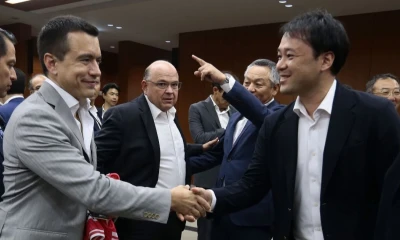 El presidente Daniel Noboa inició su visita a Japón / Foto: cortesía Presidencia