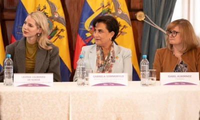 La primera dama, Lavinia Valbonesi, participó en la presentación / Foto: cortesía Cancillería