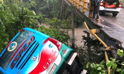 El automotor llevaba 30 conscriptos, la mayoría quedó con golpes leves. Foto: Ecuavisa 