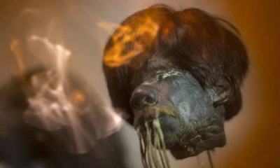 Una de las 12 tzantzas que se exponen en Quito. Foto: Expreso