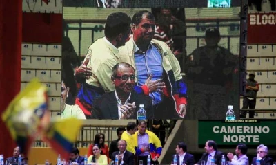 ENCUENTRO. En agosto de 2015 hubo una convención de transportistas en Quito, adonde asistió Correa. Foto: La Hora