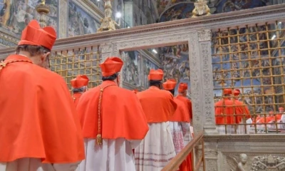 Los 133 cardenales menores de 80 años y con derecho a voto empezarán a entrar en la Capilla Sixtina para comenzar el cónclave / Foto: cortesía News Vaticano