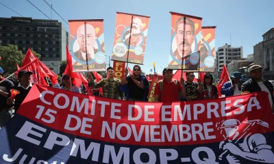 Los sindicatos, encabezados por el FUT, mantuvieron la convocatoria de esta marcha para el 1 de mayo / Foto: EFE