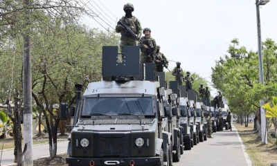 50 vehículos blindados recorren las calles de El Oro / Foto: cortesía Presidencia