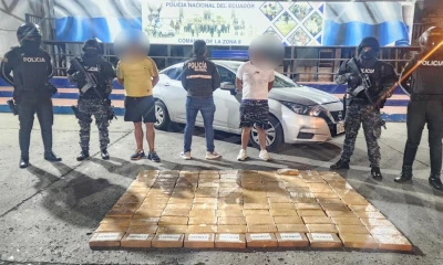 Los dos hombres fueron capturados el sábado en Guayaquil / Foto: cortesía Policía Nacional 