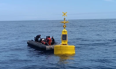 La boya se colocó el 11 de octubre al oeste del archipiélago de las Galápagos / Foto: cortesía INOCAR