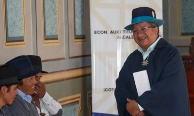 Auki Tituaña fue alcalde de Cotacachi / Foto: cortesía Municipio de Cotacachi