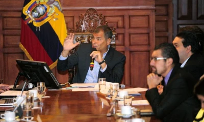 ACTO. En una rueda de prensa, el presidente Correa se refirió al tema ayer.