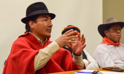Iza recordó que durante la administración Rafael Correa hubo actos violentos hacia los indígenas / Foto: cortesía Leonidas Iza