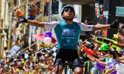 Caicedo terminó la etapa de 179,3 kilómetros en 4 horas, 49 minutos y 3 segundos / Foto: cortesía Francisco Fernandez